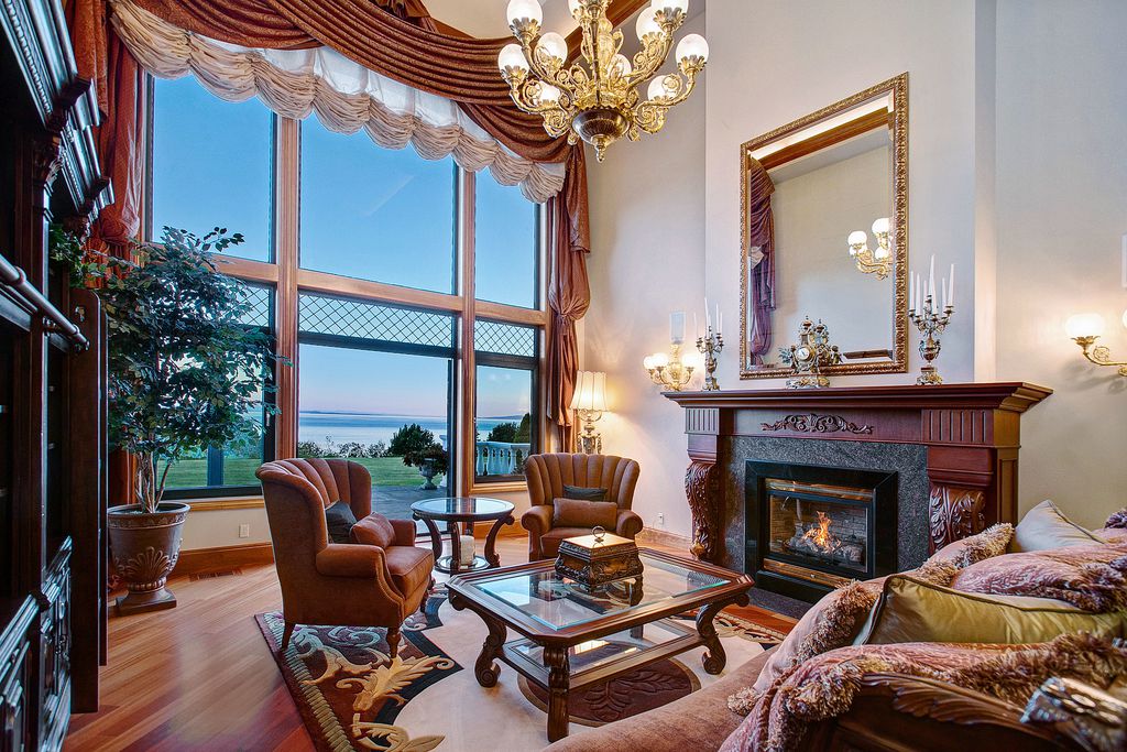 12,000 Square Foot Waterfront Stone Mansion In Blaine, WA THE