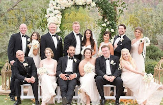 Scott Frost with his family in their wedding