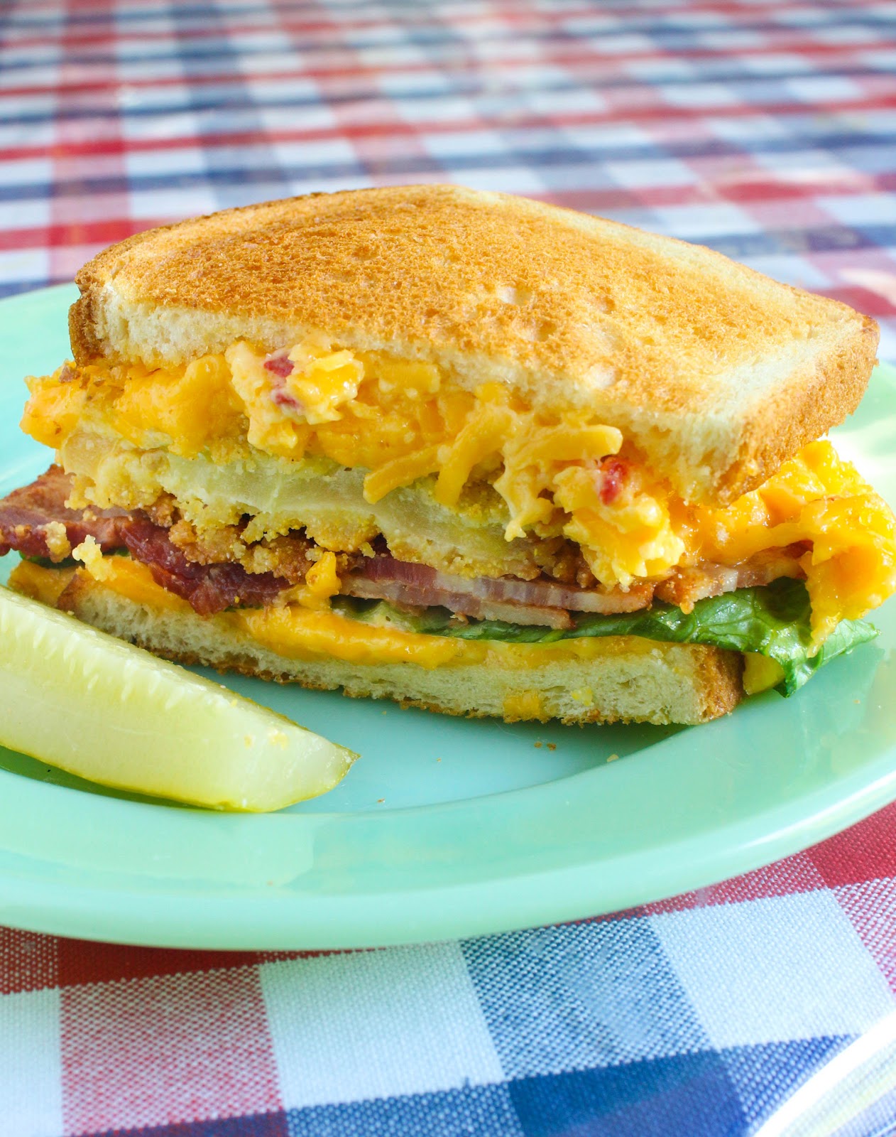 Fried Green Tomato, Bacon and Pimento Sandwich