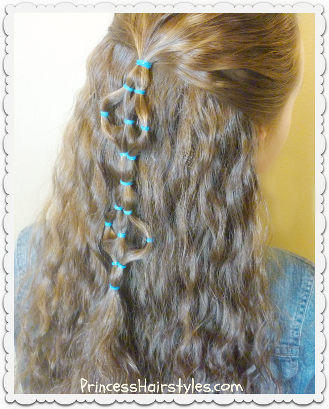 Elastic Design Half Up Hairstyle Hairstyles For Girls Princess