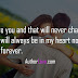 Best Of My Love for You Will Never Change Quotes