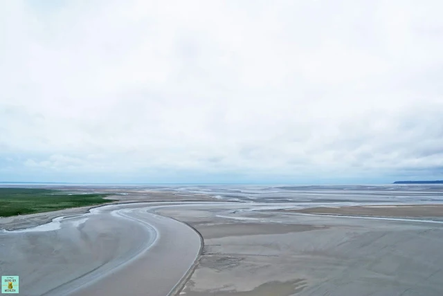 Mareas en Mont Saint-Michel, Francia