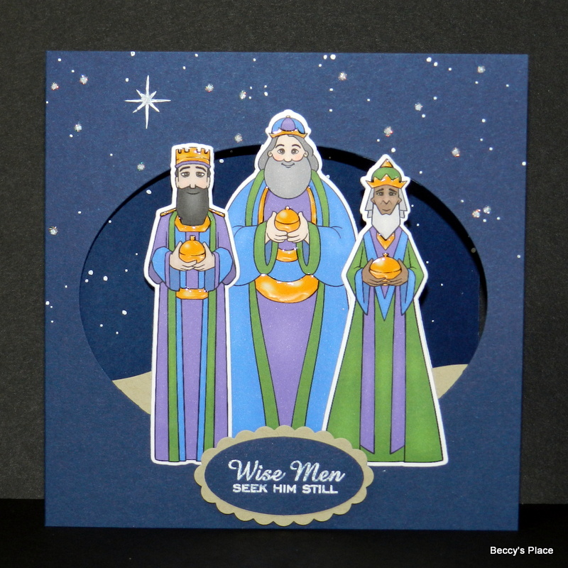 Beccy's Place Video Tutorial Three Kings Card