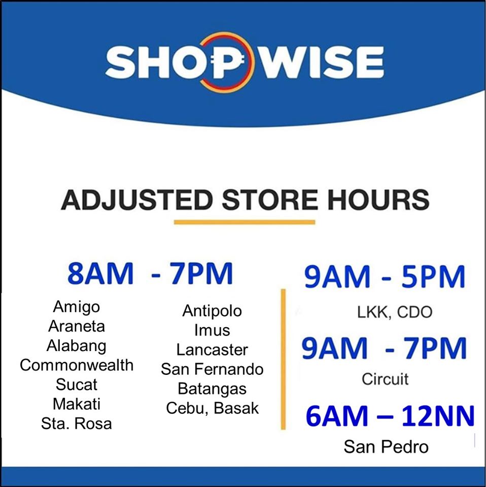 Manila Shopper Temporary Mall Closure, Adjusted Operating Hours of