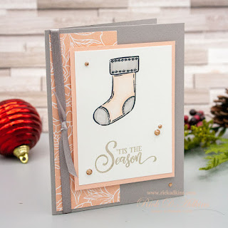 Using the Tag Buffet Stamp Set for a Non-traditional Colored Christmas Card.