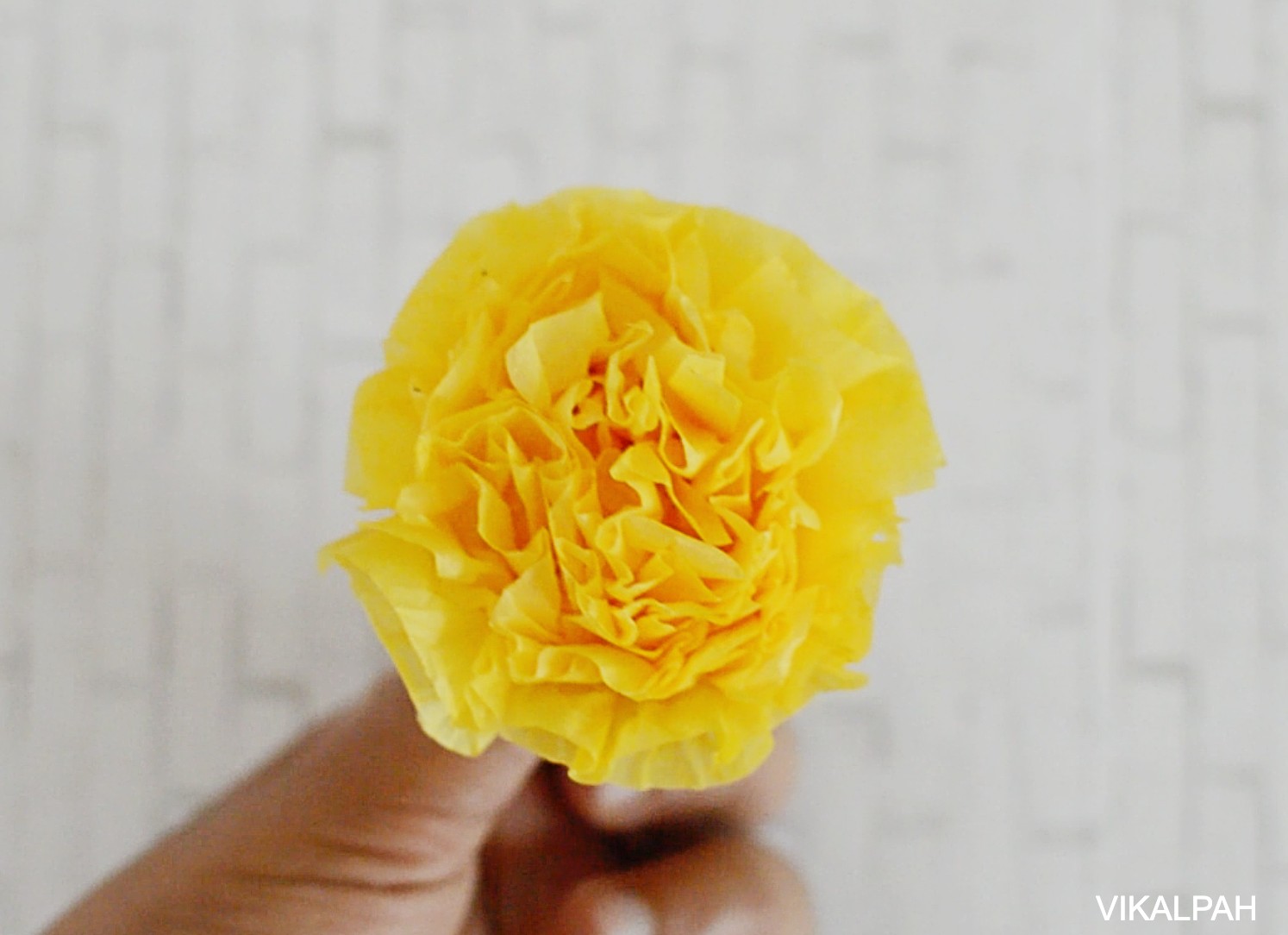 Vikalpah DIY marigold flowers garland using tissue paper