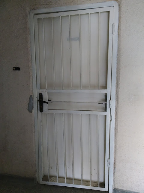 Typical Barred up Door Security in Yambol Apartment Homes Typical, Barred, Door, Security, Yambol, Apartment Homes,