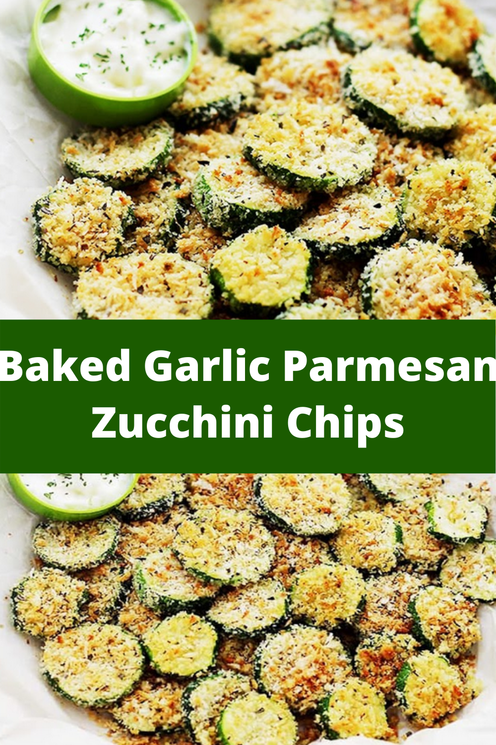 Baked Garlic Parmesan Zucchini Chips