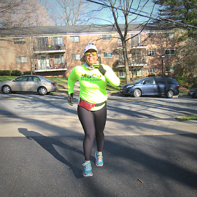 black woman running outdoors