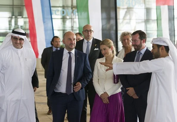 Hereditary Grand Duke Guillaume and Hereditary Grand Duchess Stephanie visit United Arab Emirates Abu Dhabi