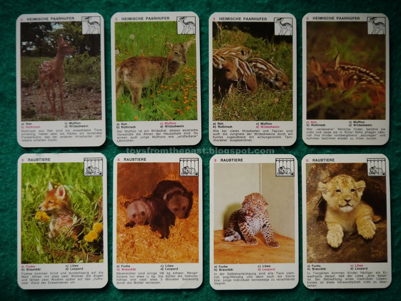 Toys From The Past 957 Piatnik Autos Exotische Tiere Tierbabies Hypo Bank Promotional Around 1993