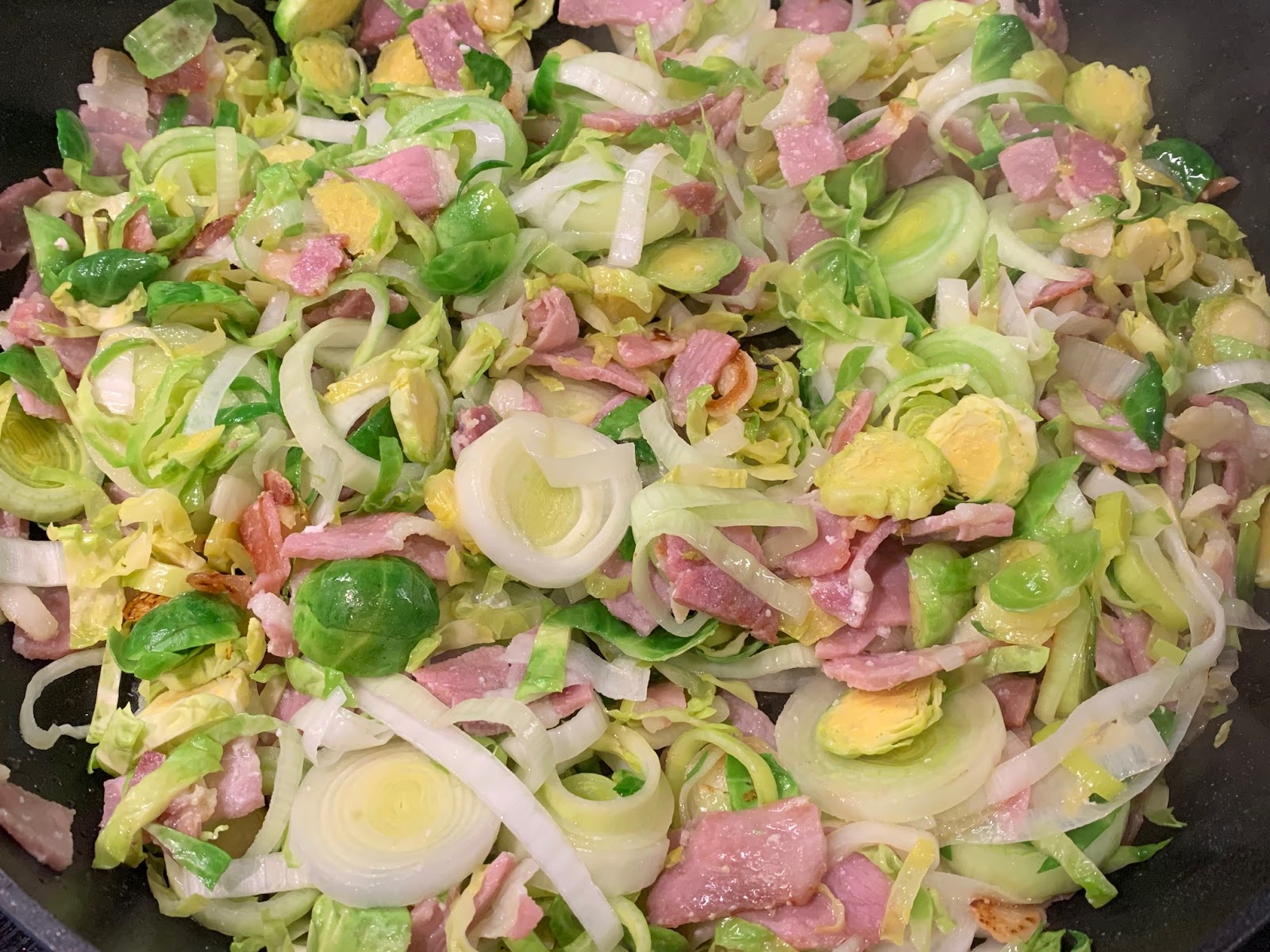 Brussel Sprout and Bacon Hash