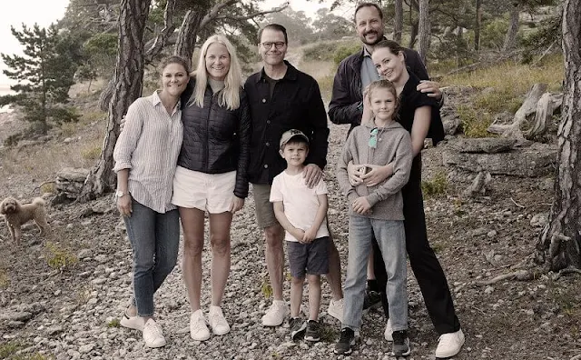 Crown Princess Victoria, Princess Estelle, Crown Princess Mette-Marit and Princess Ingrid Alexandra on Gotland for holiday