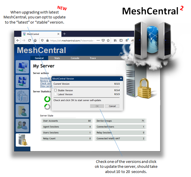 MeshCentral Stable version, Email validation, UI improvements