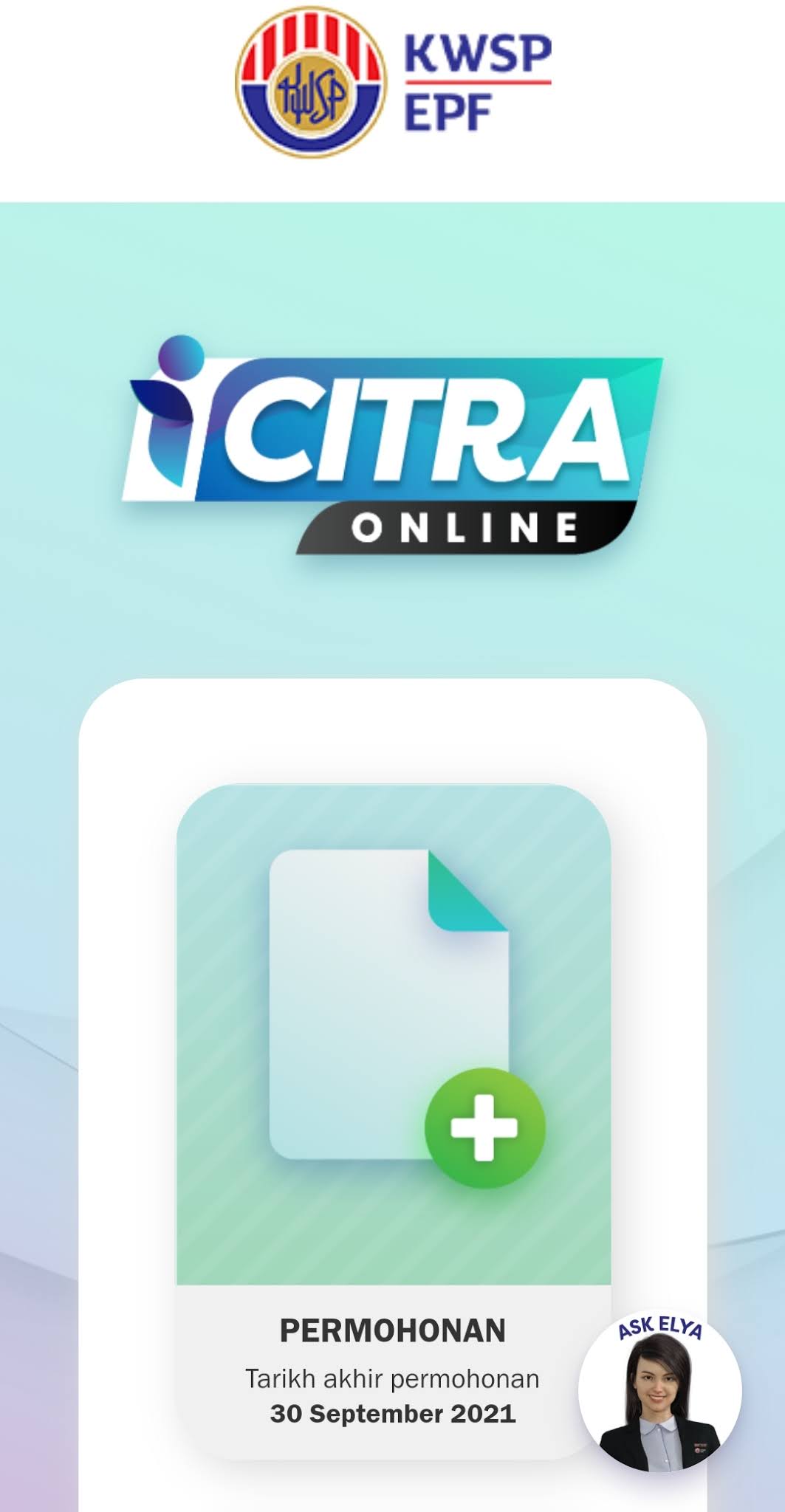 Citra mohon online i kwsp i CERIA