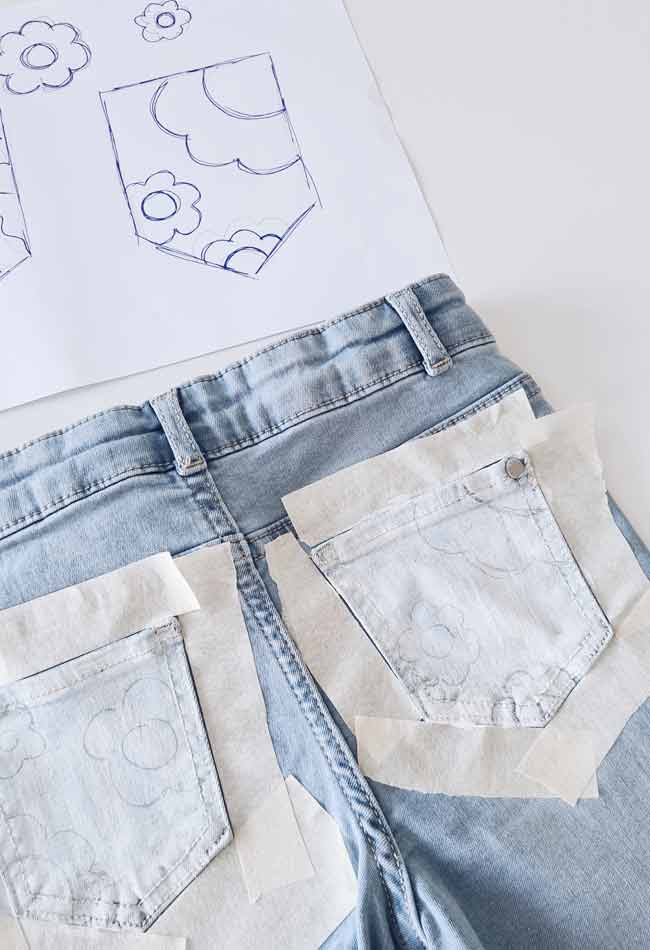 How to draw on Denim Easy FASHION DIY Now thats Peachy