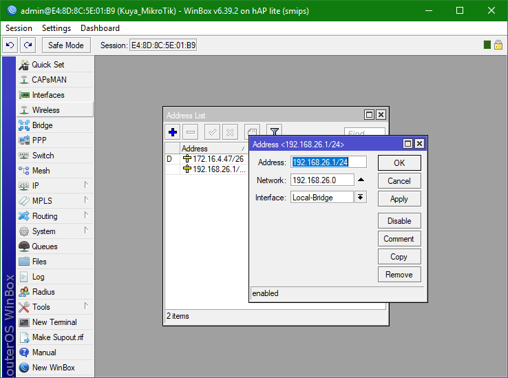 Konfigurasi Hotspot dan Bridge di Mikrotik melalui WinBox - Hzed Notes