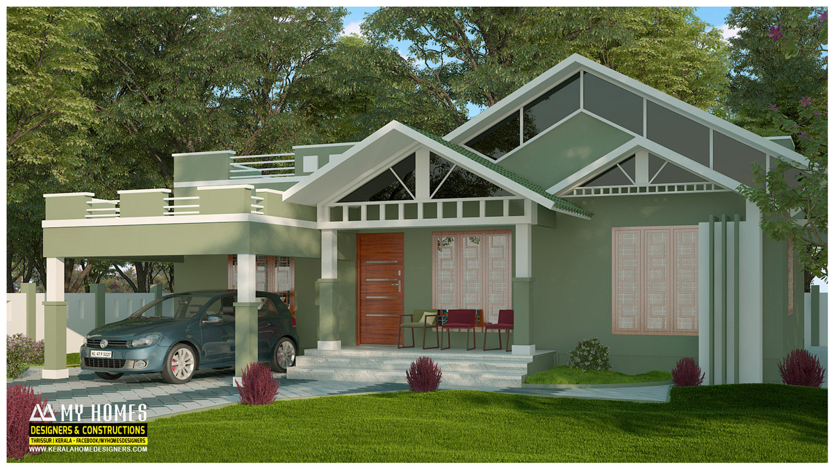 1500 Square Feet 3 Bedroom Low Budget Home Design in Single Floor ...