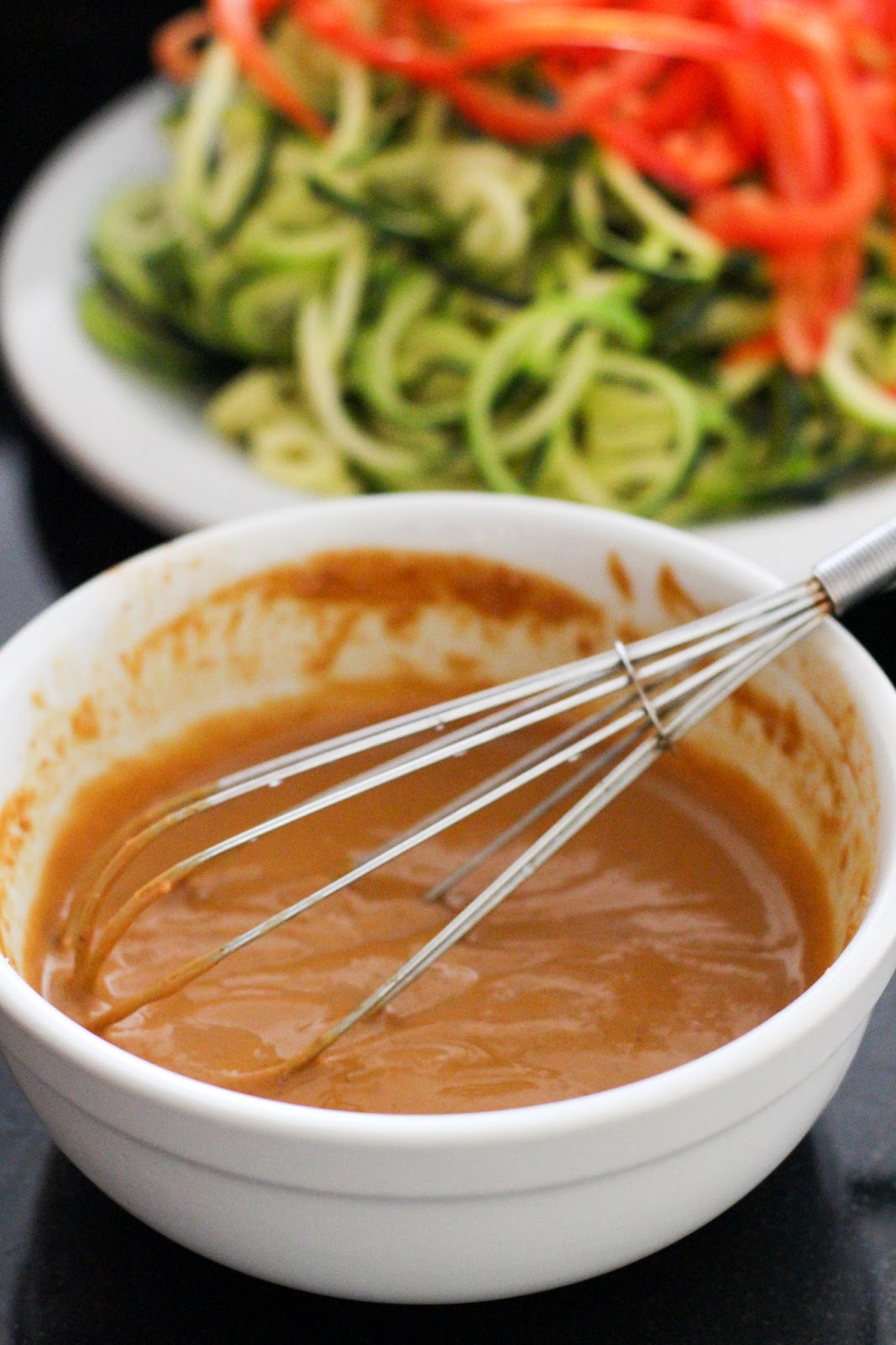 Zoodles with Chicken and Peanut Sauce