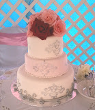 Three tiers wedding cake