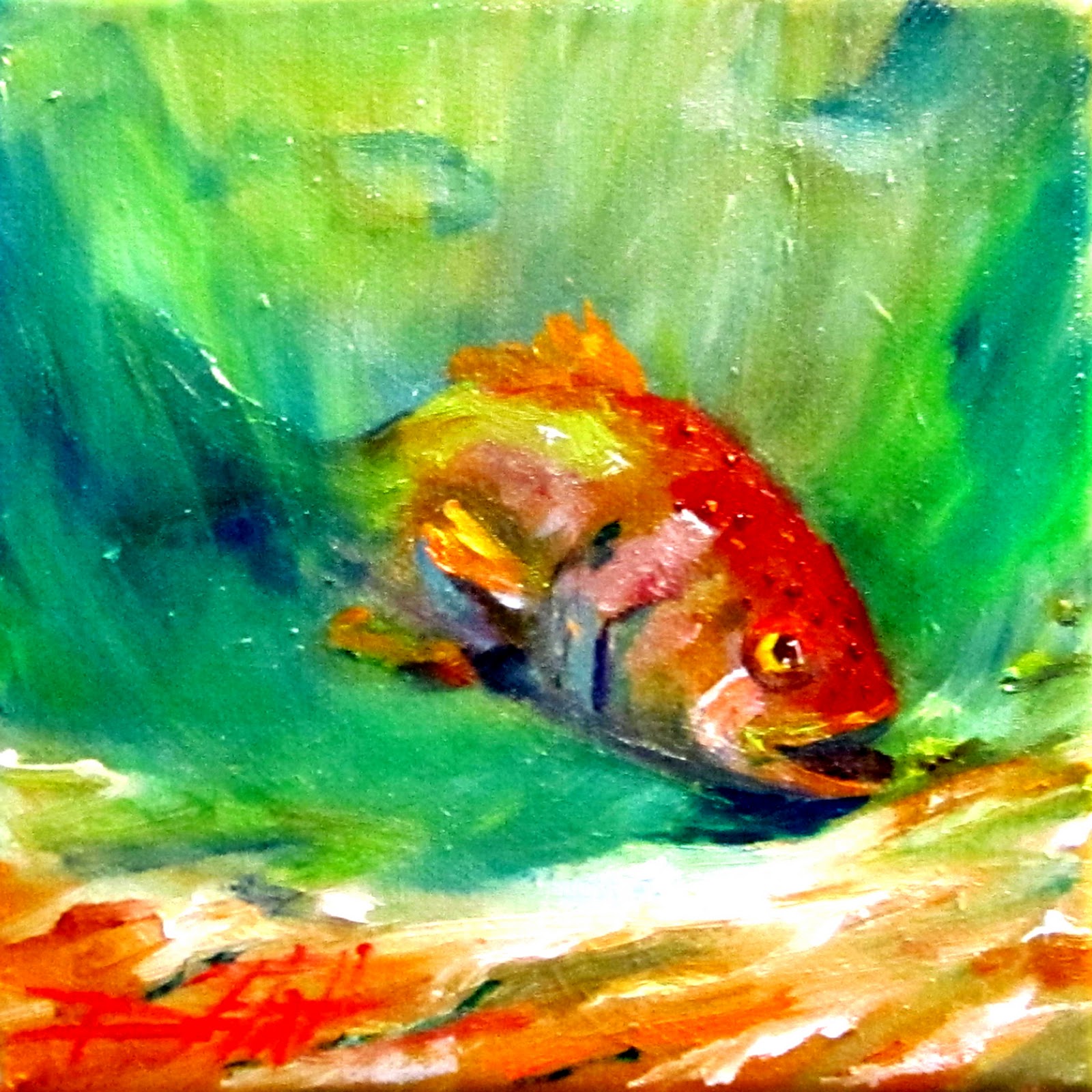 Painting of the Day, Daily Paintings by Delilah: Red Snapper