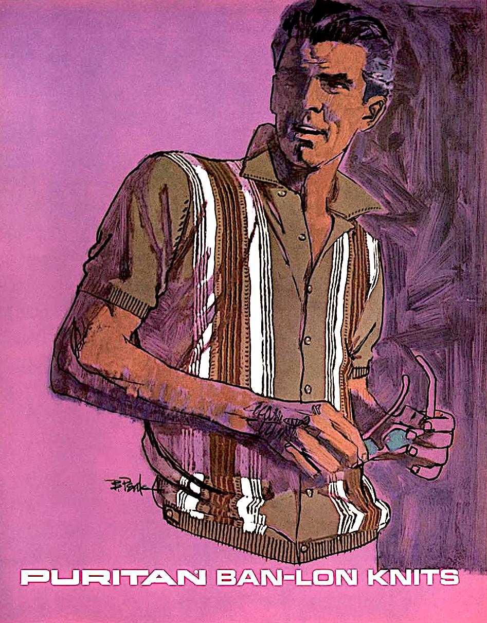 Bob Peak 1960s a Bob Peak 1960s illustration, Puritan Ban-Lon Knits