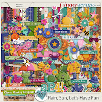 kit : Rain, Sun, Let's Have Fun by Clever Monkey Graphics & Blue Heart Scraps