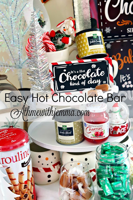 Easy Holiday Entertaining with Tiered Tray Cocoa Bar