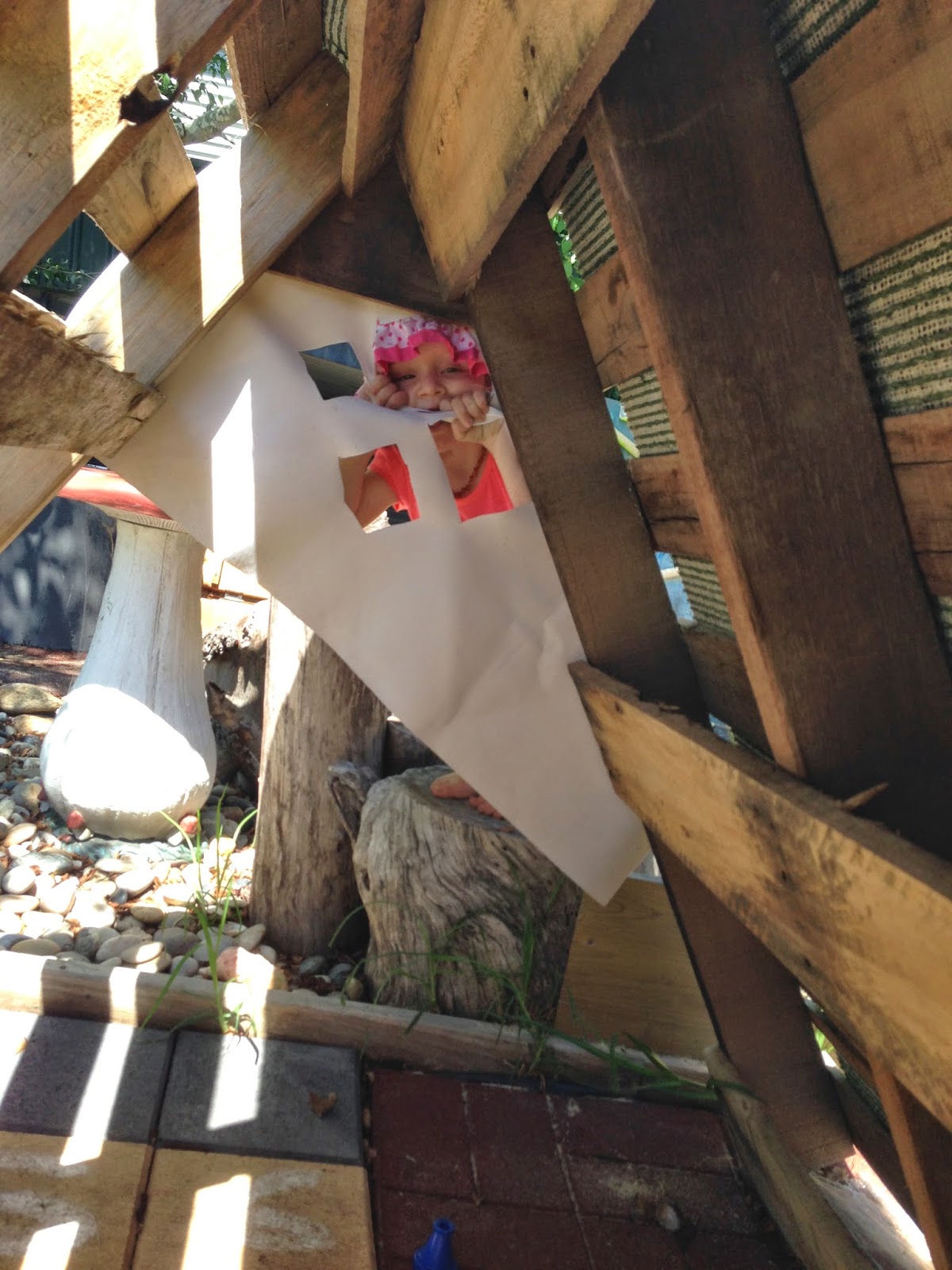 Adventures at home with Mum DIY Pallet Rockwall Climbing Frame & Slide