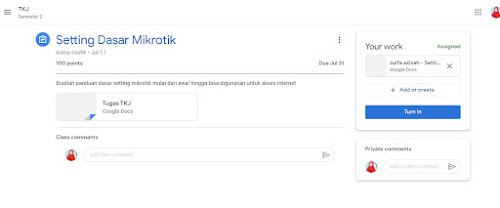tugas di google classroom