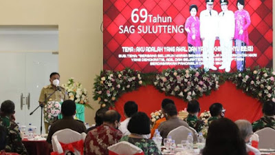 Gubernur Olly Seampaikan Pentingnya Kerjasama Pemerintah, Gereja dan Masyarakat di HUT ke-69 SAG Sulutteng