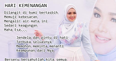 Lirik Lagu Sesuci Lebaran Siti Nurhaliza - ChandlerewaMartin