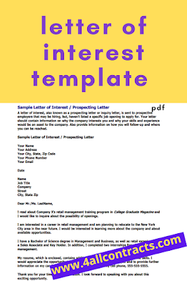 Sample letter of interest
