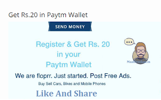 Free Paytm Wallet Rs 20