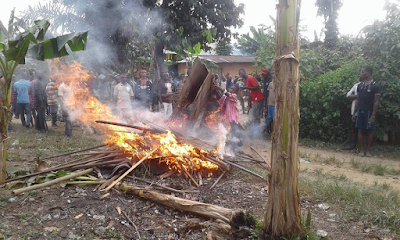 2d Photos: Ogoni youths destroy marijuana smoking joints in their community