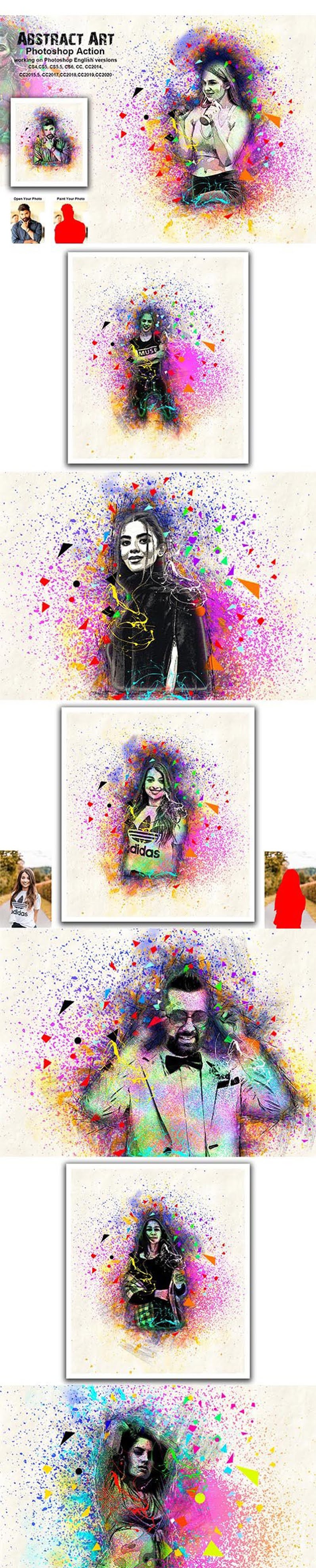 CreativeMarket - Abstract Art Photoshop Action 5480258 2 5465847