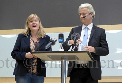 Ingrid Carlqvist and Geert Wilders in Malmö