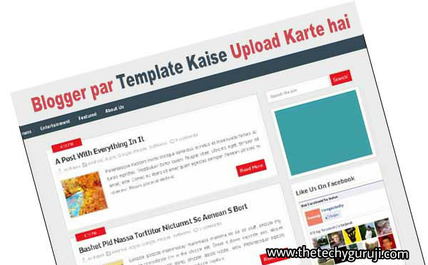 Blogger Blog Me Custom Template Kaise Upload Karte hai Jane Hindi Me Blogger Blog Me Custom Template Kaise Upload Karte hai Jane Hindi Me