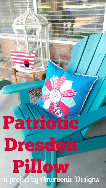 Dresden pillow using patriotic fabric Patriotic Dresden Pillow