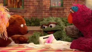 Sesame Street Episode 4304 Baby Bear Comes Clean, baby bear, oscar, telly