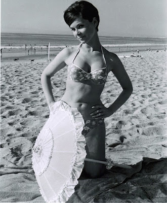 Yvonne Craig at the beach