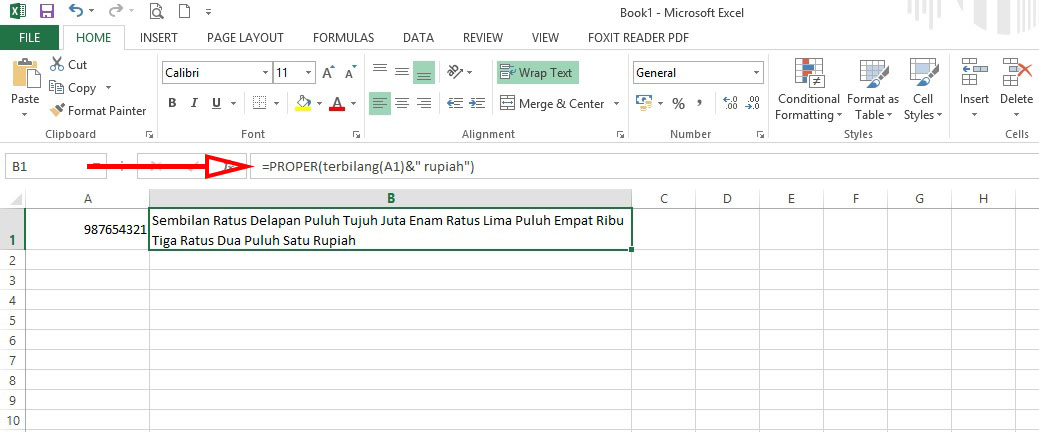 Tips Mengubah Angka Menjadi Huruf (Rumus Terbilang) Pada