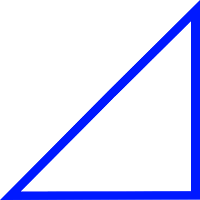 Blue right triangle has no background color