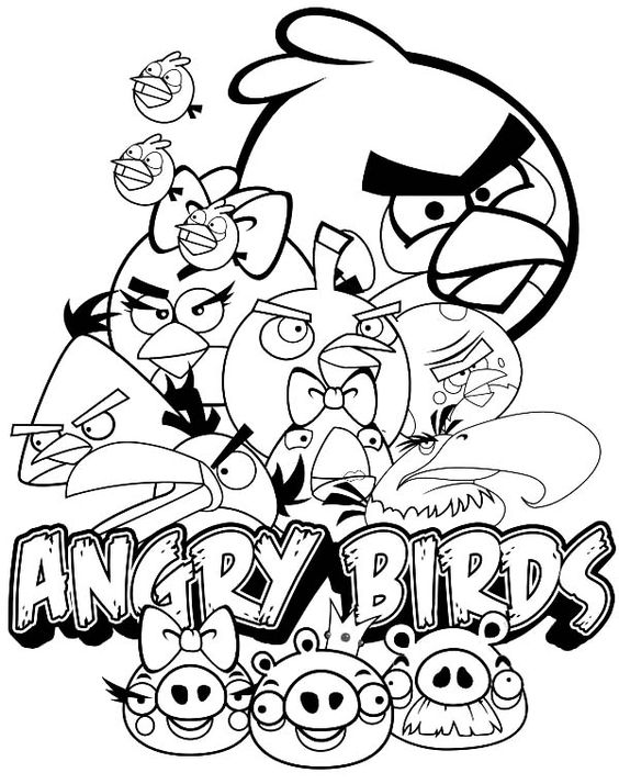 Tranh tô màu Angry Birds 19