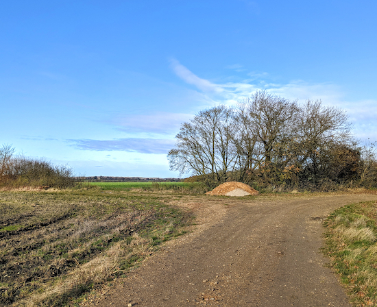 Turn left at the junction then follow Wareside bridleway 17 W Turn left at the junction then follow Wareside bridleway 17 W