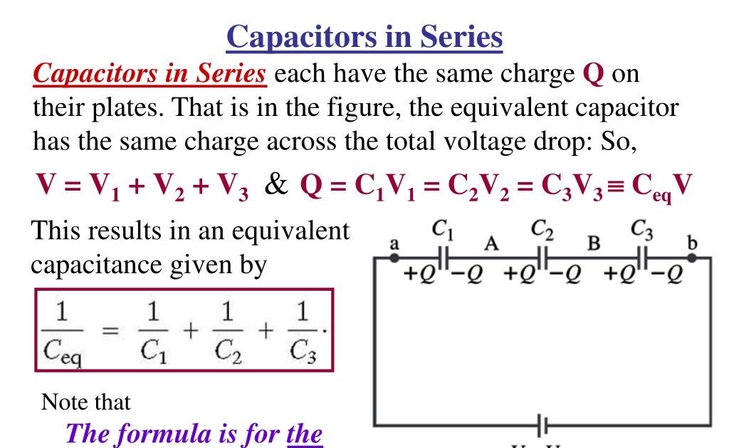 What is Equivalent voltage if Capacitor are connected to series
