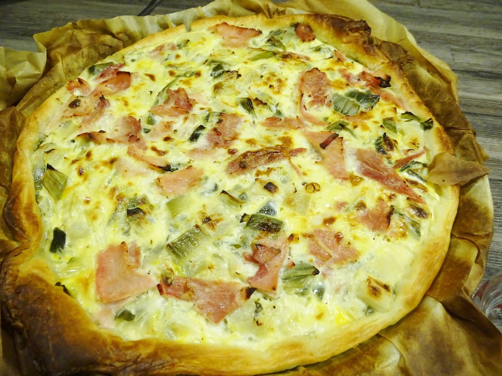 LES FOURNEAUX DE PHILO tarte aux poireaux et lardons