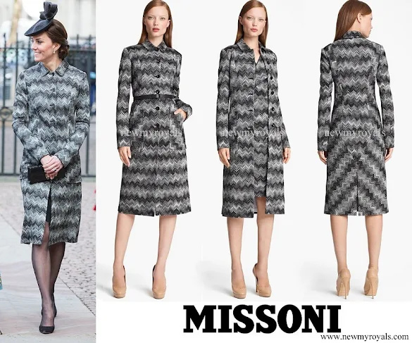 Kate Middleton wore Missoni Long Snake Stitch Coat