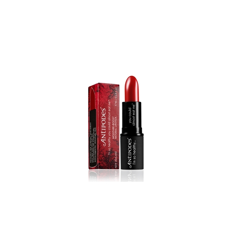 Antipodes Son môi thiên nhiên màu đỏ trầm Lipstick Ruby Bay Rouge 341 4g