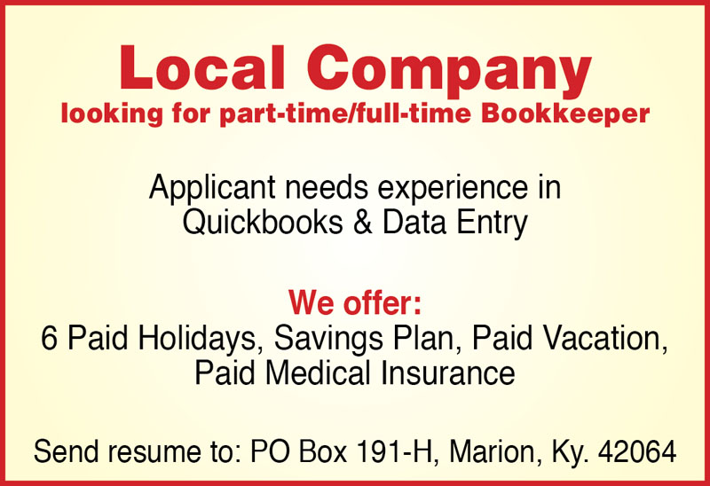 The Press Online Bookkeeper wanted